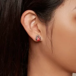 Pandora Style Kolczyki Studs w kształcie Biedronki - SCE1634