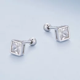 Pandora Style Księżniczka Zirconia Kolczyki sztyfty - BSE885-L