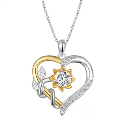 Pandora Style Love Moissanite Necklace (Jeden certyfikat) - MSN012