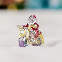 Pandora Style Luminous Santa Claus Is Here Charm - SCC2645