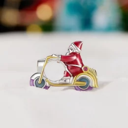 Pandora Style Luminous Santa Claus Is Here Charm - SCC2645