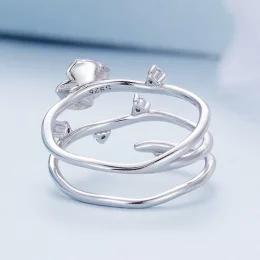 Pandora Style Personalized Wielofunkcyjny Pierścień z Różanym Pnączem - BSR404