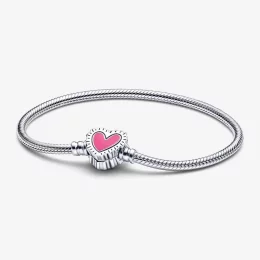 Bransoletka Keith Haring™ x Pandora Moments z łańcuszkiem w kształcie węża w promienistym sercu - 592217C01