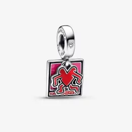 Podwójna zawieszka Keith Haring™ x Pandora Walking Heart - 792216C01