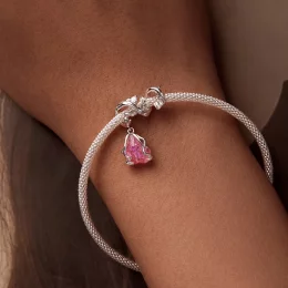 Charms w stylu PANDORA z uschniętą różą - SCC2697