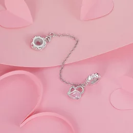 Łańcuszek zabezpieczający w stylu Lover Heart Lock PANDORA - BSC975