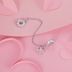 Łańcuszek zabezpieczający w stylu Lover Heart Lock PANDORA - BSC975