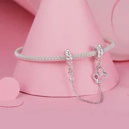 Łańcuszek zabezpieczający w stylu Lover Heart Lock PANDORA - BSC975