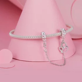 Łańcuszek zabezpieczający w stylu Lover Heart Lock PANDORA - BSC975