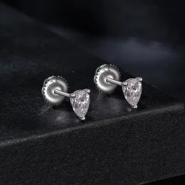 Kolczyki Moissanite w kształcie kropli wody w stylu PANDORA (dwa certyfikaty) - MSE049