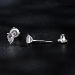 Kolczyki Moissanite w kształcie kropli wody w stylu PANDORA (dwa certyfikaty) - MSE049