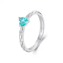 Pierścionek PANDORA Style Heart z diamentem - BSR563