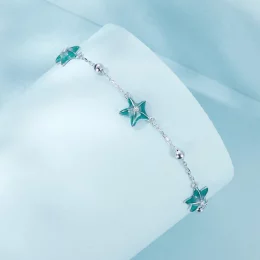 Bransoletka na kostkę PANDORA Style Starfish Teal - SCT026