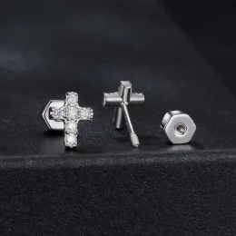 Kolczyki PANDORA Style Cross (jeden certyfikat) - MSE070