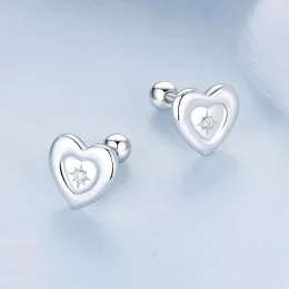 Kolczyki PANDORA Style Heart Starburst - BSE1045