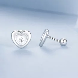 Kolczyki PANDORA Style Heart Starburst - BSE1045