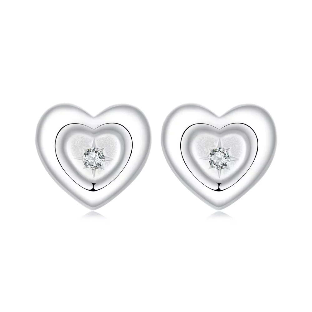 Kolczyki PANDORA Style Heart Starburst - BSE1045