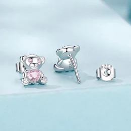 Kolczyki PANDORA Style Love Bear - SCE1774