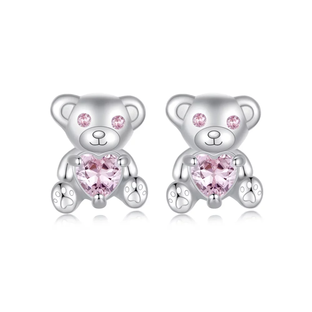 Kolczyki PANDORA Style Love Bear - SCE1774