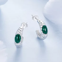 Kolczyki PANDORA Style Malachite - BSE1057