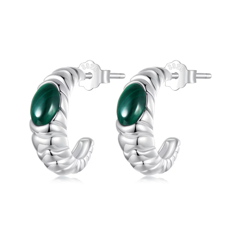 Kolczyki PANDORA Style Malachite - BSE1057