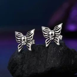 Kolczyki PANDORA Style Skull Butterfly - SCE1798