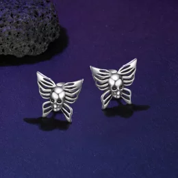 Kolczyki PANDORA Style Skull Butterfly - SCE1798