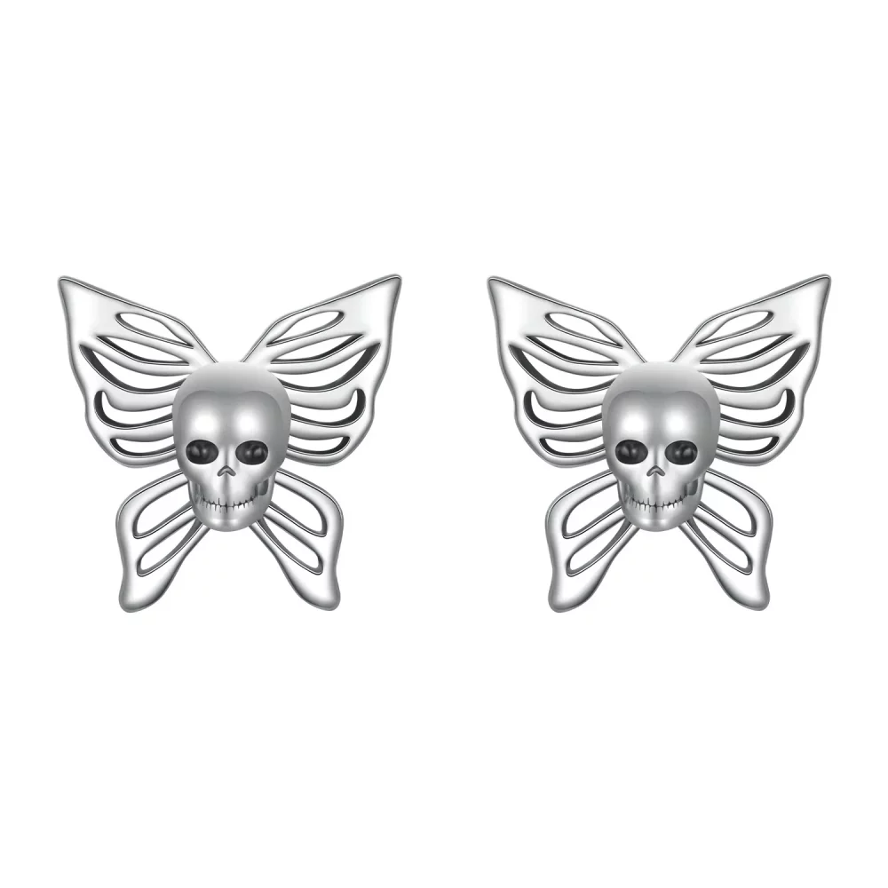 Kolczyki PANDORA Style Skull Butterfly - SCE1798