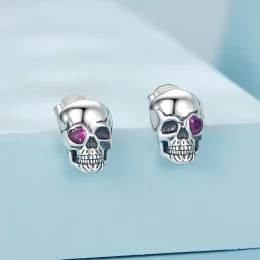 Kolczyki w stylu PANDORA Skull - SCE1771