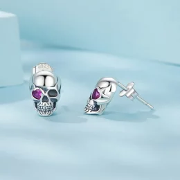 Kolczyki w stylu PANDORA Skull - SCE1771