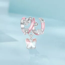 Koraliki PANDORA Style Butterfly Love Flower - SCC2828