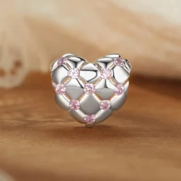 Koraliki PANDORA Style Pink Diamond Heart - BSC1054