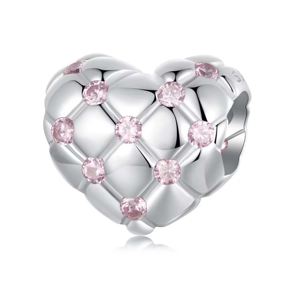 Koraliki PANDORA Style Pink Diamond Heart - BSC1054