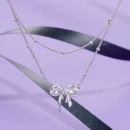 Naszyjnik w stylu PANDORA Shining Bow Chain - BSN398