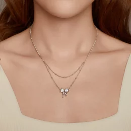 Naszyjnik w stylu PANDORA Shining Bow Chain - BSN398