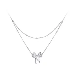 Naszyjnik w stylu PANDORA Shining Bow Chain - BSN398