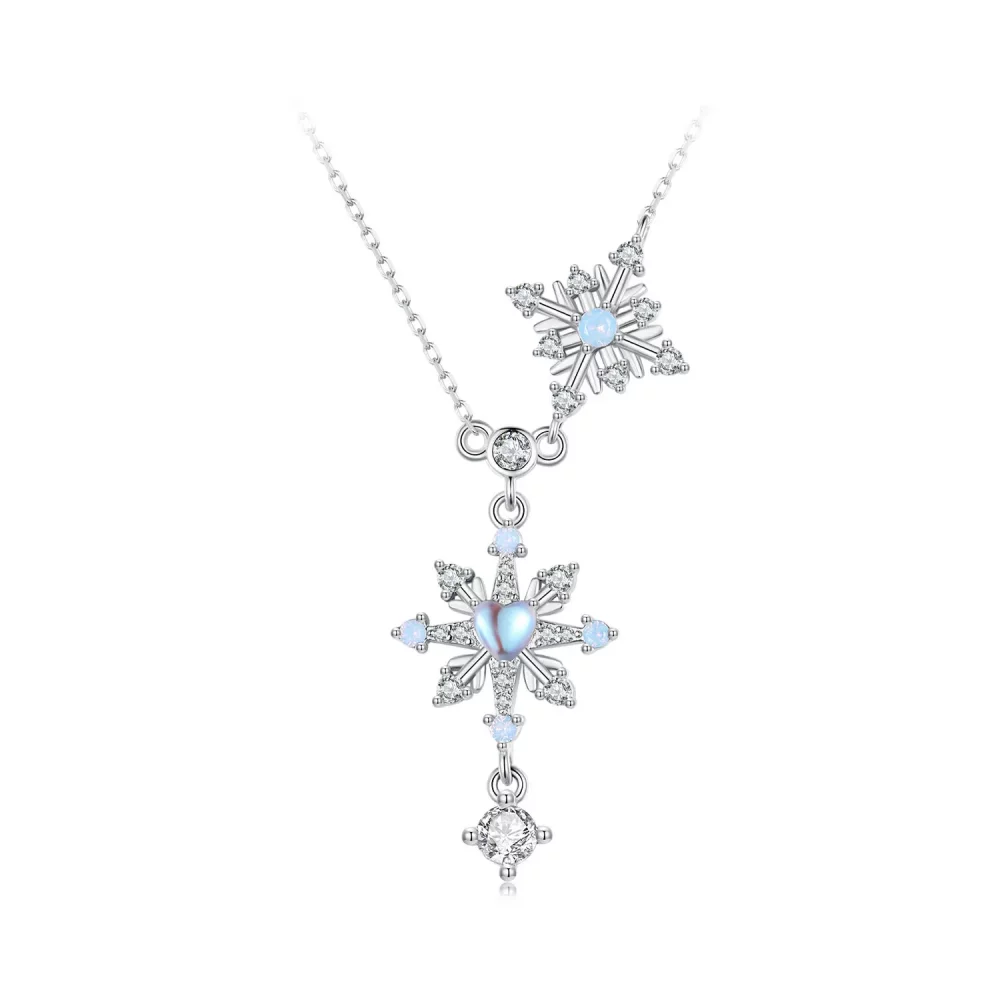 Naszyjnik w stylu PANDORA Snowflake - BSN364