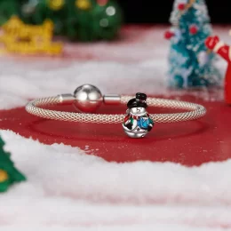 PANDORA Style Christmas Bell Snowman Beads - SCC2913