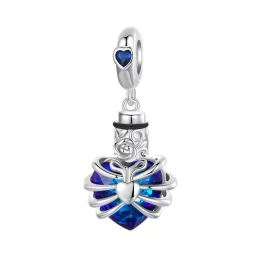 PANDORA Style Memorial Rose Heart Blue - BSC1058-BU