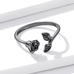 Pierścionek otwarty PANDORA Style Black Rose - BSR239