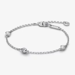 Bransoletka Pandora Era Bezel Lab-grown Diamond Station Chain Bracelet 0,30 karata tw Srebro Sterling - 593109C01