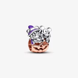 Charms Pandora Disney z Myszkami Miki i Minnie w dyni na Halloween - 782816C01