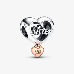 Charms Pandora Serce „Kocham Cię Siostro” - 782244C00