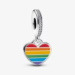 Pandora Pride Rainbow Heart Dangle Charm - 792017CZ_E029