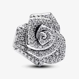 Pandora Sparkling Rose in Bloom Oversized Charm - 793245C01