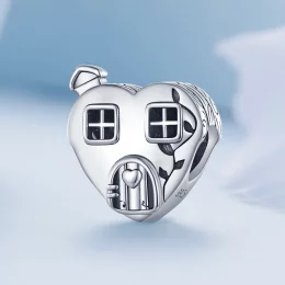 Pandora Styl Sercem w kształcie domku Charm - BSC871