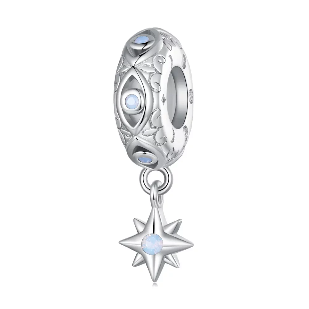 Pandora Style Charm ze spacji w kształcie diabelskiego oka i gwiazdy - BSC857