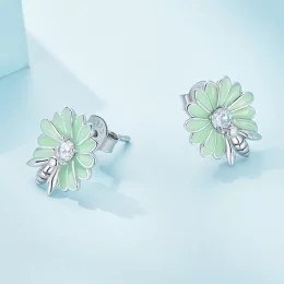 Pandora Style Daisy Bee Kolczyki sztyfty - SCE1598