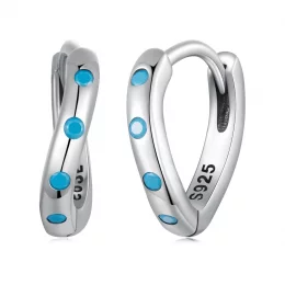 Pandora Style Fala Kolczyki Hoops - SCE1593