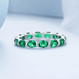 Pandora Style Pełne Pave Zielony Spinell Pierścień - BSR432